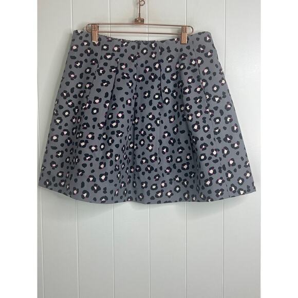 kate spade Cyber Cheetah Box Pleat‎ Skirt Size 14 - Picture 2 of 9